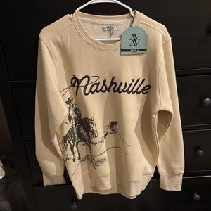 AVRA Beige Nashville Graphic Sweatshirt